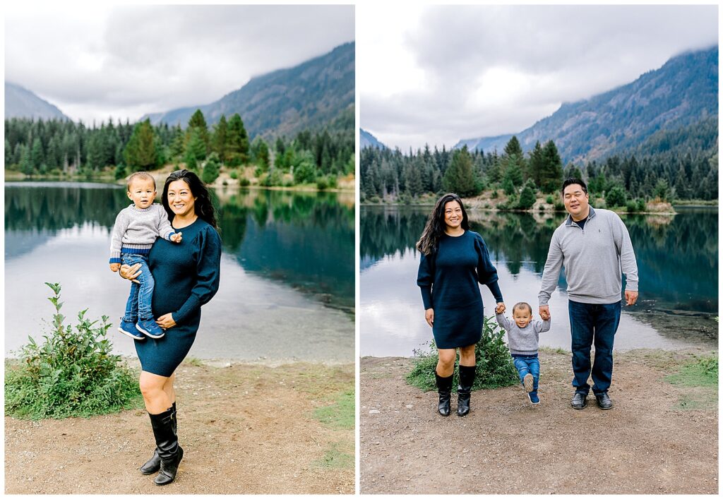 gorgeous family photo session near a lake in Colorado 