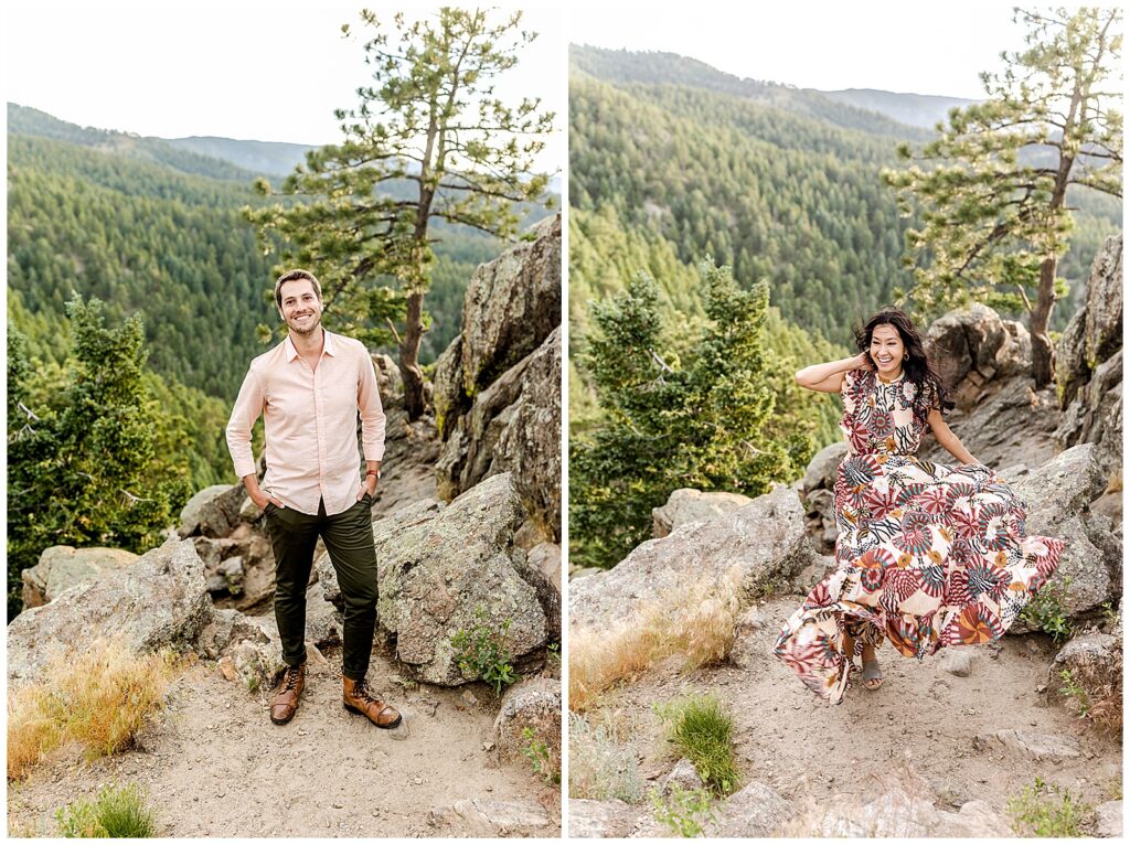 engagement session at Lost Gulch Lookout in Boulder, Colorado