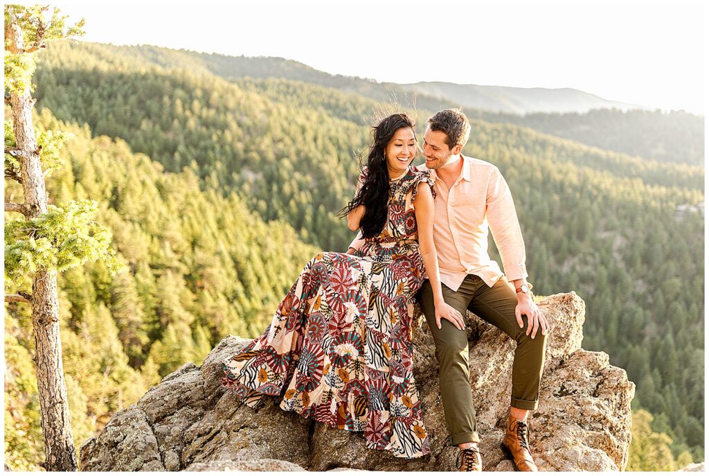 engagement session at Lost Gulch Lookout in Boulder, Colorado