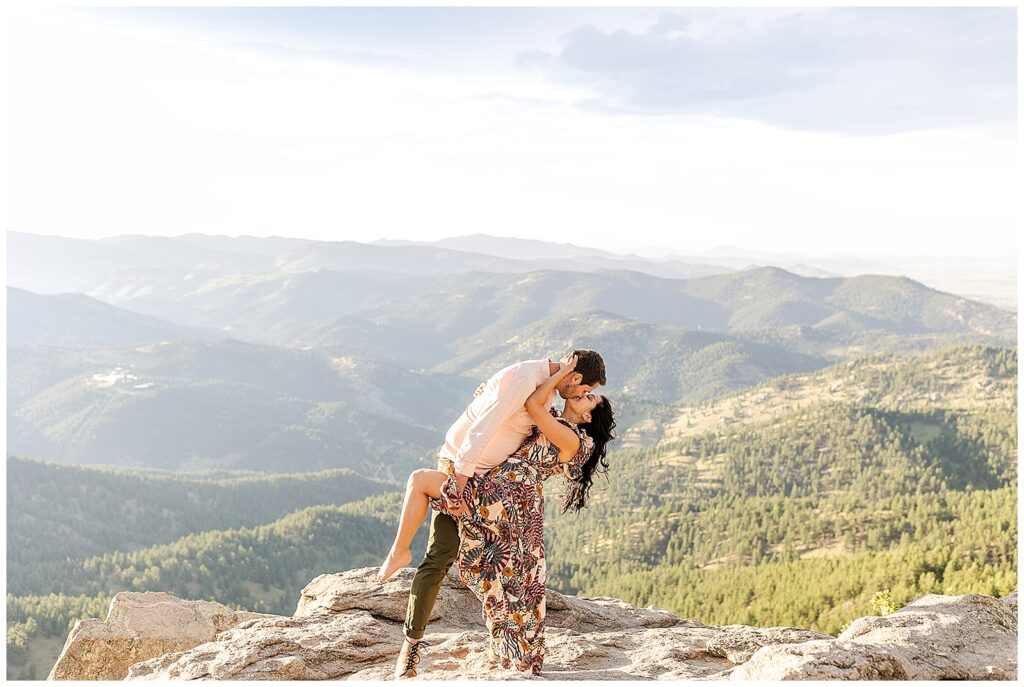 engagement session at Lost Gulch Lookout in Denver, Colorado